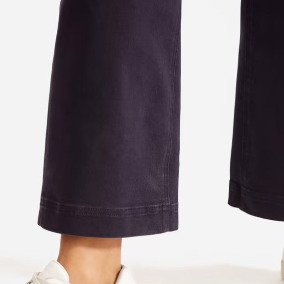 Everlane wide leg crop pant true navy size 16 EUC - Picture 3 of 8